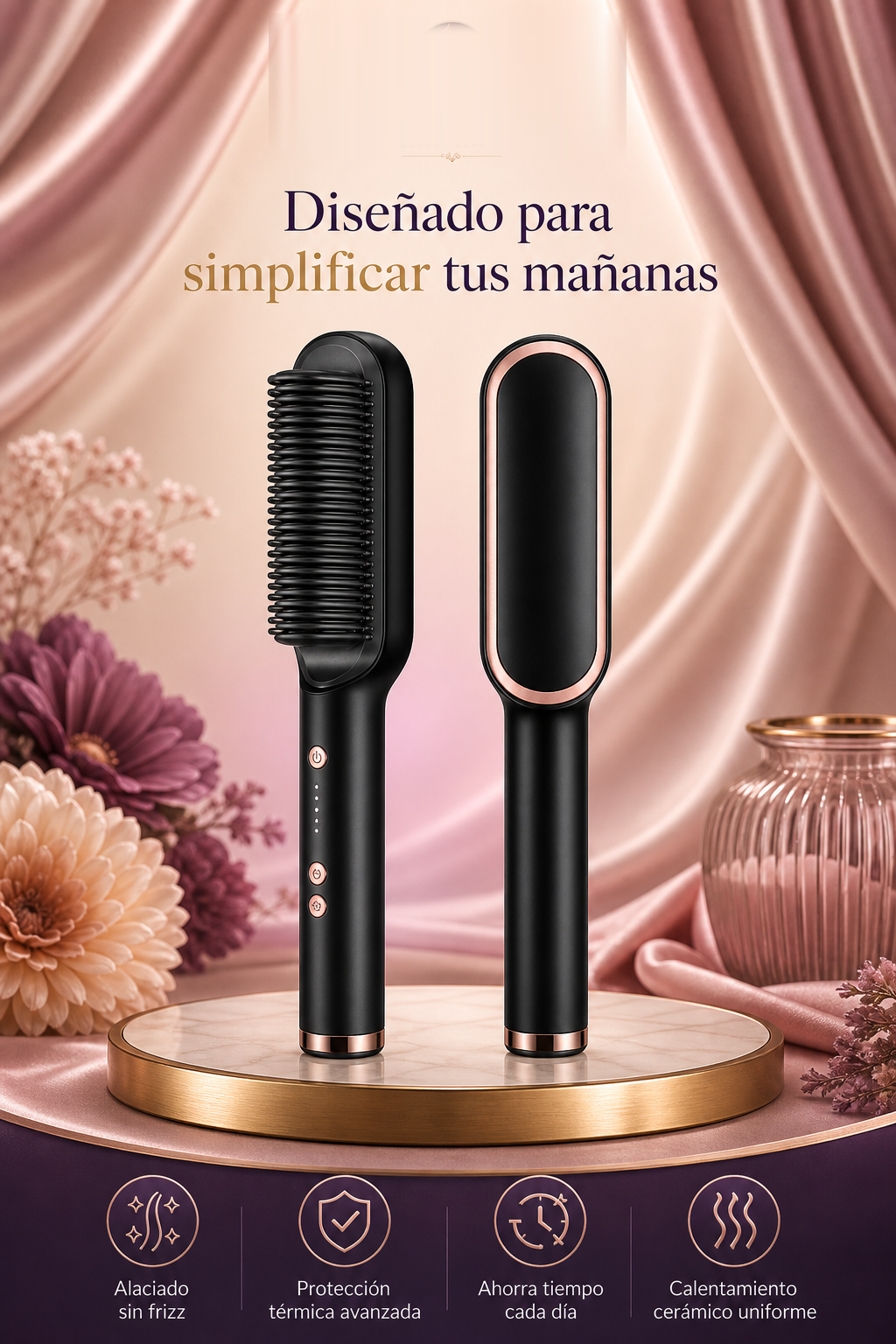 Cepillo Alaciador Brillante sin Frizz