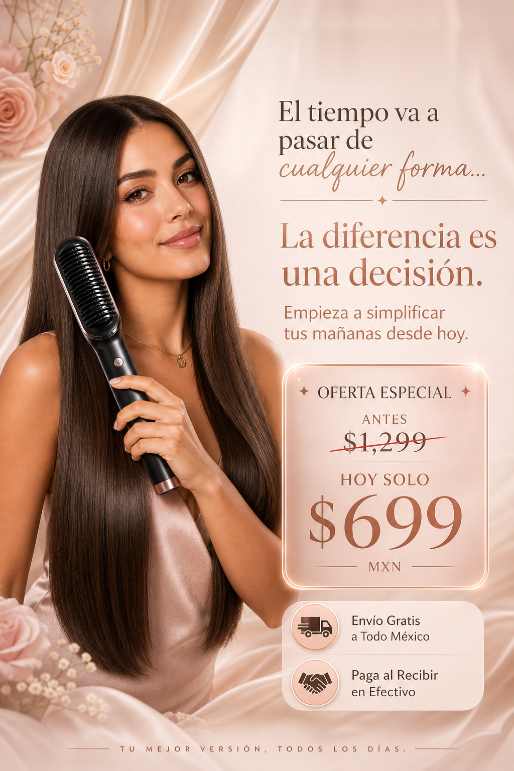 Cepillo Alaciador Brillante sin Frizz