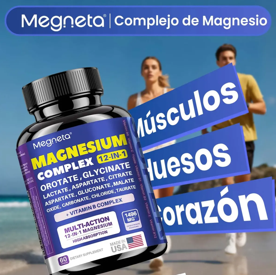 Magnesio Complex Multi-action 12 en 1 60cp