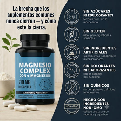 Suplemento Magnesio Complex 180 Capsulas